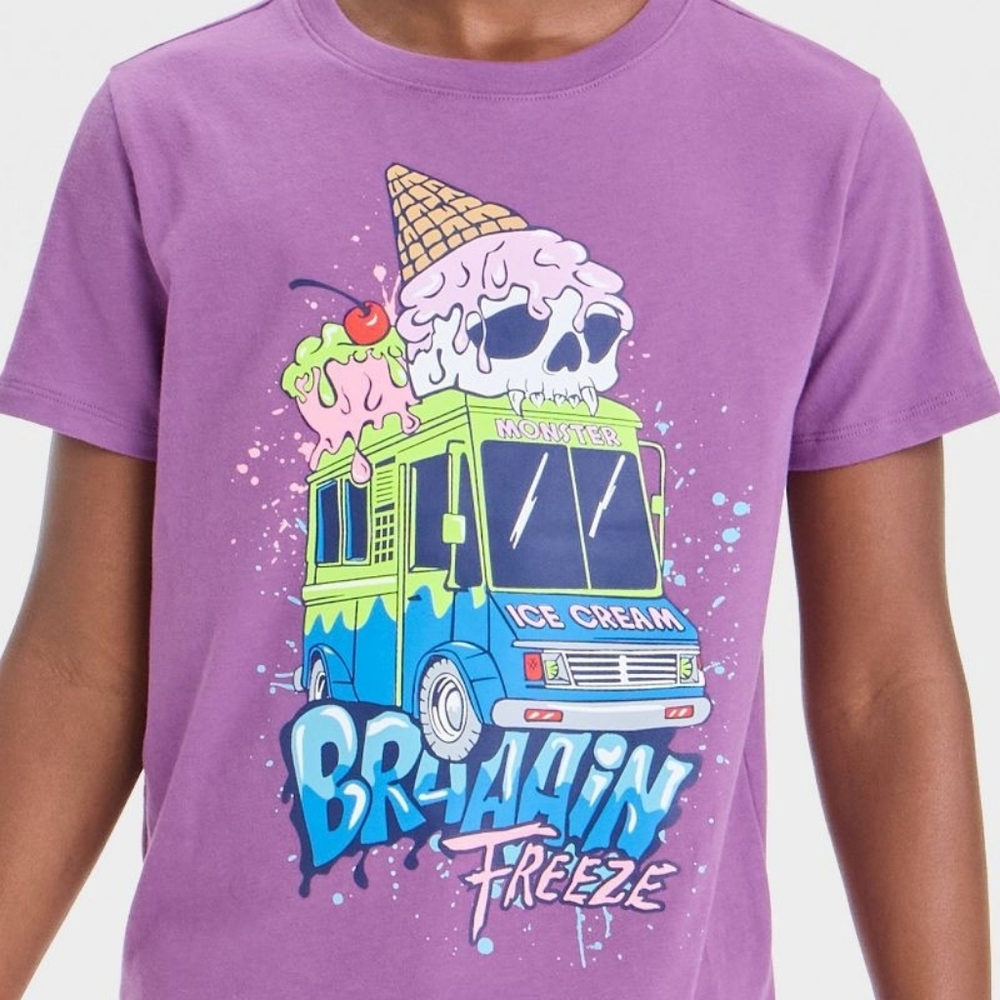 Cat & Jack Purple Ice Cream Truck Tee - Picture 2 of 4